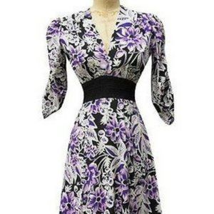 Trashy Diva Rosalind Dress in Purple Floral